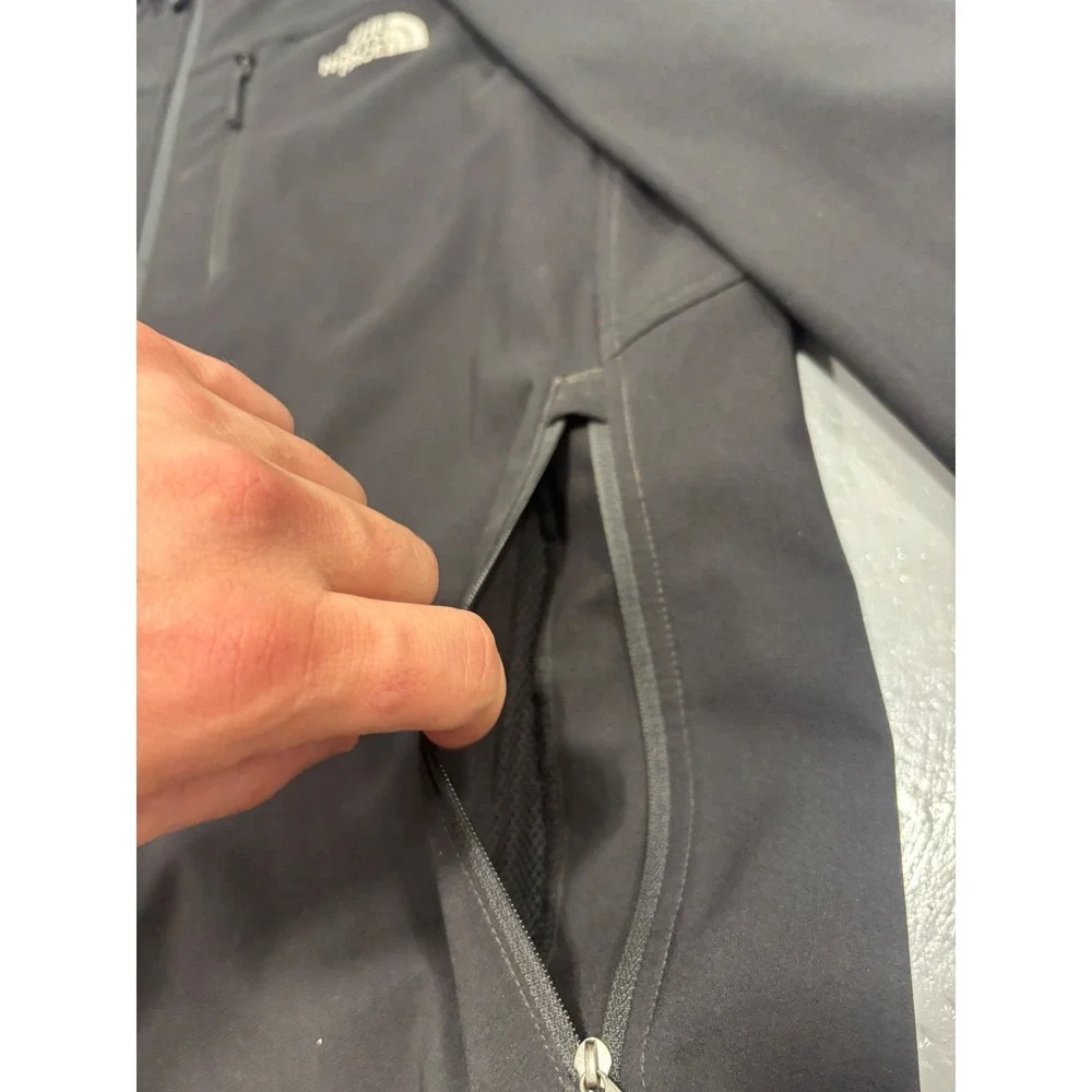 The North Face Apex Bionic Softshell Jacket Mens Large Black Full Zip Windproof